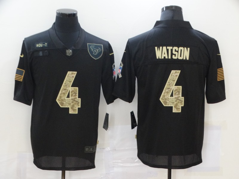 Men's Houston Texans #4 Deshaun Watson Black Jersey